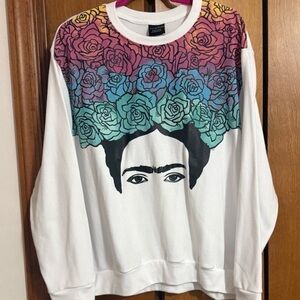 Frida Kahlo by Jerry Leigh Exclusive Womens Crewneck XXL